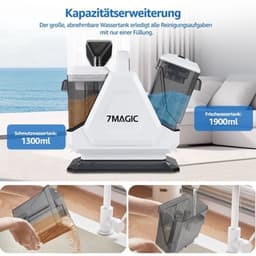 Draagbare Tapijtreiniger - Wit - 550 W - 1.9L Schoonwatertank - Voor Tapijt En Bekleding — thumbnail 1
