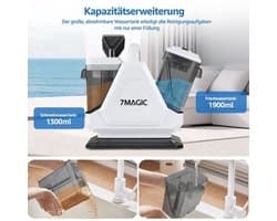 Draagbare Tapijtreiniger - Wit - 550 W - 1.9L Schoonwatertank - Voor Tapijt En Bekleding