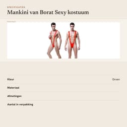 Dailygoods- Mankini - Eenheidsmaat voor Heren - Huidvriendelijk Elastisch Materiaal - Sexy/Innovatief - Comfortabel - Geschikt voor de meeste Mannen - Zwembroek — thumbnail 5