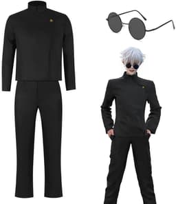 Dailygoods- Verkleedkostuum Satoru Gojo - Cosplay Anime - Cosplay Kleding - Cosplay Kostuum - Zwart Kostuum - Veiligheidswaarschuwing — thumbnail 1