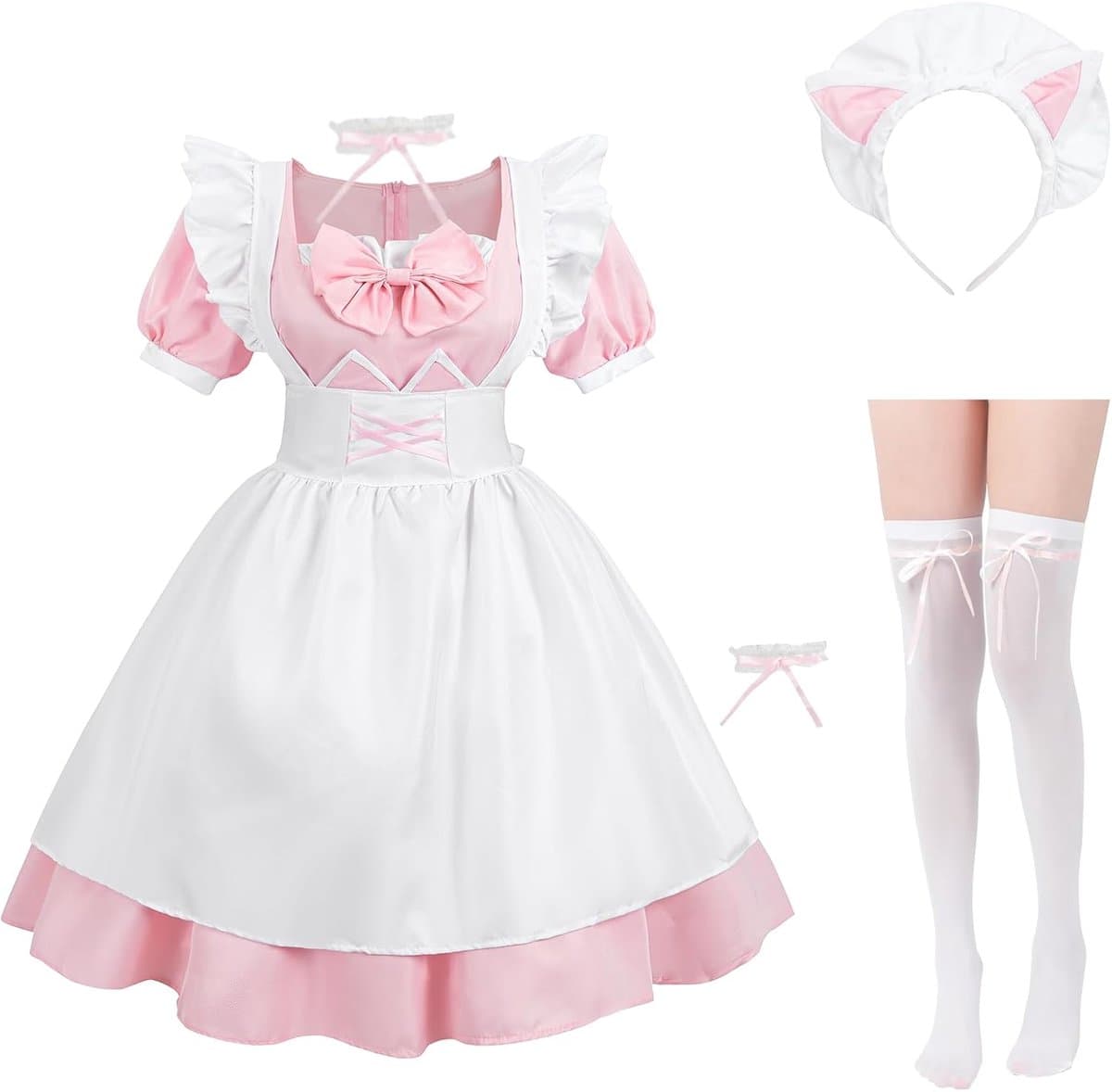 Fiamll Maid Costume French Maid Dress Anime Cosplay Maid Outfit Maid Outfit Halloween Costume for Adults - ShopVlot — afbeelding 1