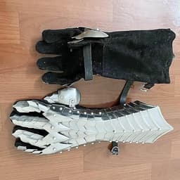 Nazgul Fantasy Gauntlets SCA Armor Gauntlets Handschoenen Ijzer Met Exp Shipping, Zilver, Medium — thumbnail 2
