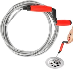 SnelShoppen - Pipe Cleaning Spiral Drain Cleaner 5m x 6mm - Universele Spiral Drainbuis Cleaner voor Hardnekkige Verstoppingen van Hoogwaardig Carbons — thumbnail 1