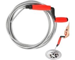 SnelShoppen - Pipe Cleaning Spiral Drain Cleaner 5m x 6mm - Universele Spiral Drainbuis Cleaner voor Hardnekkige Verstoppingen van Hoogwaardig Carbons
