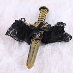 2 Stuks Zwart Piraat Vinger Been Pak, Rollenspel Handschoenen, Piraat Zwaard Vissen Net Been Set, Geschikt Voor Halloween, Maskerade Partij. — thumbnail 4