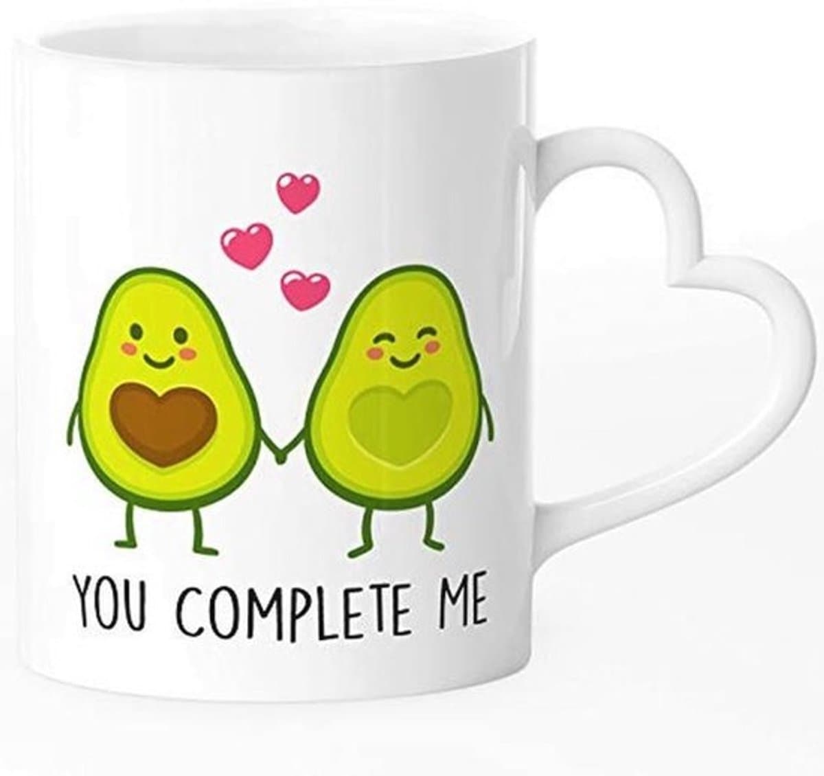 Liefdesmok met hartje en avocado motief - Perfect cadeau voor Valentijn en andere gelegenheden — afbeelding 1