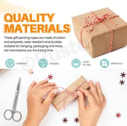 12 Stks 12 Kleuren 164 Voet/50 M Katoen Touw String Assortiment Kit Twine Bakers String Katoen Bakkers Lint Slagers Snaren voor DIY Ambachten Gift Wrapping Woondecoratie — thumbnail 2
