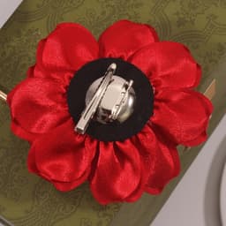 Haarsnit grote roos broche bloem hoofdbloem haarclip meisje bruiloft party accessoires rood — thumbnail 2