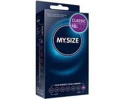 MY.SIZE Classic condooms maat 7 I 69 mm breed I 10 stuks standaard verpakking I premium condooms extra dun I condooms true to touch gossamer I dunne 0,07 mm wanddikte I condooms veganistisch