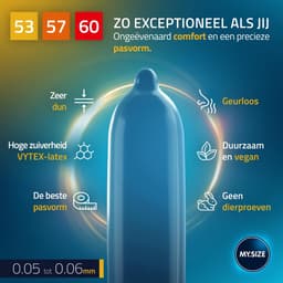 MY.SIZE PRO Condoom maat 3,4,5-53,57,60 mm, 3x10 condooms - perfecte pasvorm en een geschikte maat voor iedereen — thumbnail 3