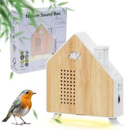 Box met Sensor en Led-lampjes, Natuurgeluiden Sound Box met 8 natuurlijke geluiden, Ontspannend vogelgezang voor badkamer, spa, gasten, toilet en ontspanning, individuele volumeregeling — thumbnail 1