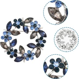 kristallen broche strass slinger elegante broche voor dames mantel jurk kleding handgemaakte roos bloem broche — thumbnail 4