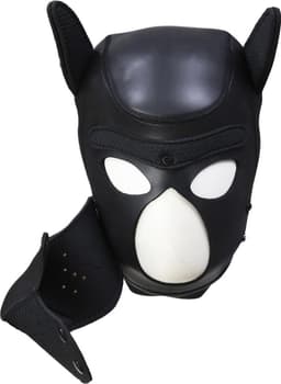 Neopreen Puppy Hood Zwart – Comfortabel hondenmasker voor puppy play XL — thumbnail 3