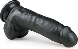 EasyToys - Realistische Dildo met Balzak - Dildo met Zuignap - 20 cm - Dildo's - Sex Toys voor Vrouwen en Mannen - Dildo Mannen Anaal - Zwart — thumbnail 3