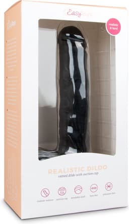 EasyToys - Realistische Dildo met Balzak - Dildo met Zuignap - 26,5 cm - Dildo's - Sex Toys voor Vrouwen en Mannen - Dildo Mannen Anaal - Zwart — thumbnail 2