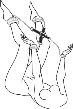 EasyToys - Kunstleren Hogtie - Duurzaam - Bondage Set - Handboeien - BDSM Set - BDSM Toys - Rollenspel Erotiek - Erotisch Spel - Sex Toys voor Vrouwen en Mannen - Zwart — thumbnail 3