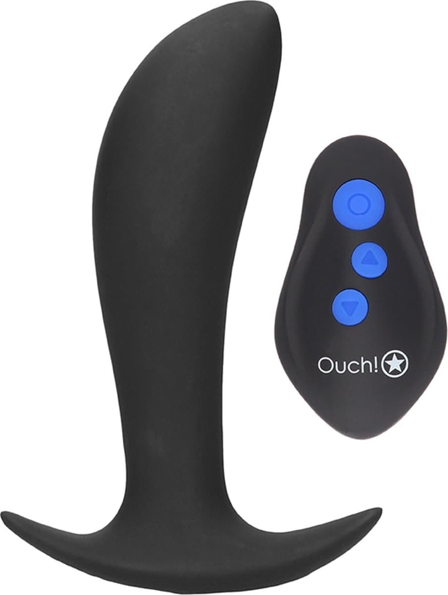 Shots - Ouch! E-stim Vibrerende Butt Plug black — afbeelding 1