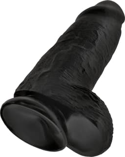 Pipedream King Cock - Zwarte Extra Dikke Dildo met Scrotum - 23 cm - Zwart — thumbnail 3
