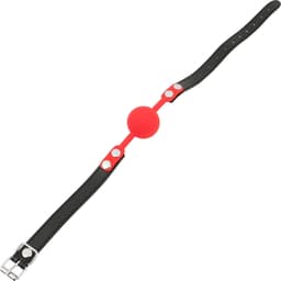 Banoch - Ballgag siliconen met verstelbare band - Rood  - Bal ∅ 4 cm — thumbnail 6