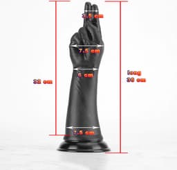 Lusty Fisting Dildo Pointer 36 x 7.5 cm - Fist Dildo voor vuistneuken - Grote Realistische Dildo - Vuist Dildo - Met Zuignap — thumbnail 2