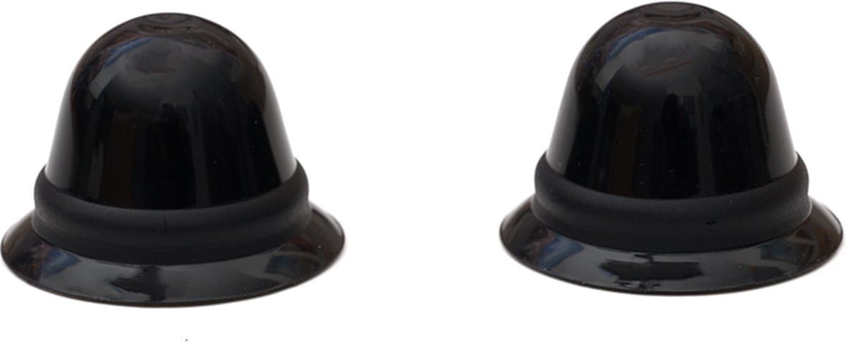 665 Leather - Tepelzuigers - Siliconen - Super Silicone Nipple Suckers Regular - Zwart — afbeelding 1