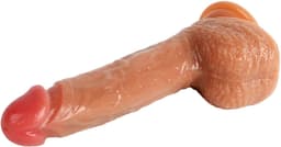 Banoch | Dildo met zuignap | beige siliconen | 16 cm | ∅ 3,3 cm — thumbnail 6