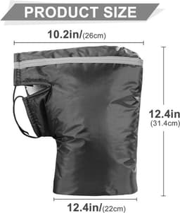 Handschoenen - Motorstuurhandschoenen - Fietshandschoenen - Warme handschoenen - Winterhandschoenen - Winddichte en warme winterhandschoenen - voor heren en dames - met reflecterende strips - handwarmers - voor de winter - motorhandschoenen - zwart — thumbnail 2