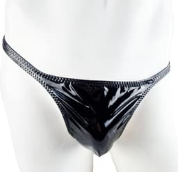 BamBella ® - String - Maat L/XL - Zwart SM kleding BDSM erotische heren kleding ondergoed lingerie onderbroek zwart — thumbnail 1