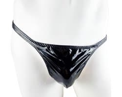 BamBella ® - String - Maat L/XL - Zwart SM kleding BDSM erotische heren kleding ondergoed lingerie onderbroek zwart