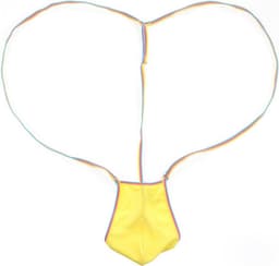 V-hals String Mankini voor Heren met Verstelbare Jarretels - Feestkostuum — thumbnail 4