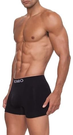 Channo men's boxer shorts, pack of 12, lycra boxer shorts, seamless, soft and comfortable UOMO Collection, Pack of 12 Black, L — thumbnail 4