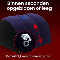Sex Kussen - Opblaasbaar - Seks Stoel - Seks Kussen - Seks Pillow - met houder voor Sekstoy - Pleasure Pillow - Sexkussen — thumbnail 4