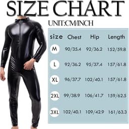 Stretch bodysuit voor heren, full-body pak met lange mouwen — thumbnail 2
