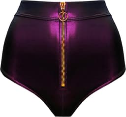 Korte Bustier met Pofmouwen van Imitatieleer voor Dames — thumbnail 2