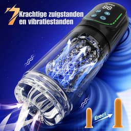 Pijpmachine Sex - 7 Standjes - Penis Vergroter - Zuigmachine - Voor Mannen - Blowjob Simulator - Penispomp - Elektrisch - Transparant - Met App Besturing - Discreet verzonden — thumbnail 4