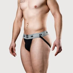 MM Sports Original Edition Swimmer/Jogger Jockstrap 2 inch Black - MAAT L - Heren Ondergoed - Jockstrap voor Man - Mannen Jock — thumbnail 4