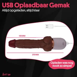 TipsToys® Seksmachine Vibrator - Stotende Sexmachine Dildo - Seksspeeltje voor Vrouwen - Sextoys — thumbnail 2