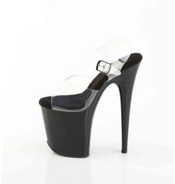 Pleaser - FLAMINGO808PREM Sandaal met enkelband, Paaldans schoenen - US 7 - 37 Shoes - Transparant — thumbnail 4