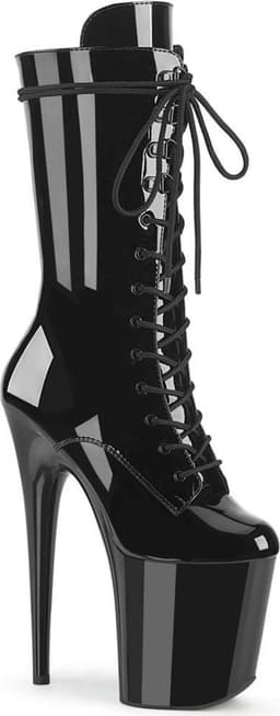 Pleaser - FLAMINGO-1050 Plateau Laarzen - Paaldans schoenen - 38 Shoes - Zwart — thumbnail 1