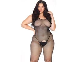 Crystalized net bodystocking +