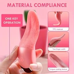 Befvibrator - Ultiem genot - Realistisch - Tong - Beffen - Likken - USB - vaginale massage - Stil - Handzaam -Kerstcadeau - Feestdagen - Geschenk — thumbnail 2