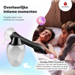 Rosebay Elektrische Intieme Douche - Anaal Douche- Vaginale vaginaal - Spoelen - Deluxe - Klysma set - Shower mannen en vrouwen Constipatie darmreiniging - Zwart — thumbnail 7