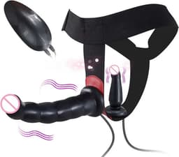 Strap-on Vibrator voor Dames - 18 CM - Broek Verstelbaar - One Size - Voorbinddildo - Harnas universeel - Voorbind penis — thumbnail 1