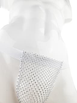 BamBella® Slip doorzichtig voor mannen - XS - string steentjes gaten Erotische Sexy Lingerie Heren - mannen ondergoed — thumbnail 7
