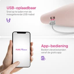 Pure Pleasure® Vibrators voor Vrouwen - Vibrerend Ei met App – Draadloos Tril Ei voor Vrouwen en Koppels – Siliconen Seksspeeltje – Roze – Oplaadbaar – Waterdicht – Stil Gebruik — thumbnail 5