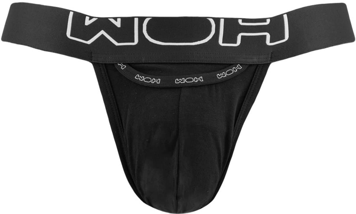 WOH heren tanga slip sexy fun zwart — afbeelding 1