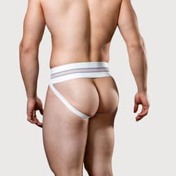 MM Sports The Original No. 10 Jockstrap 3 inch Multipack 1x Black + 1x White - MAAT S - Heren Ondergoed - Jockstrap voor Man - Mannen Jock — thumbnail 3