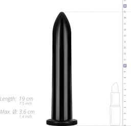 All Black Zwarte anaal dildo — thumbnail 4