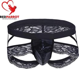 Heren sexy sissy ondergoed - G-string - Penis buidel - Kant - Ademend - Slip — thumbnail 3