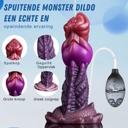 Draken Dildo - Fantasy Dildo - Dildo XXXXL Extreme - Animal Dildo - XXL Dildo Exstreem Groot – Dragon Dildo Groot - XXXL Dildo - Waterdicht - met Spuitfunctie - 19cm - Discreet Verzonden — thumbnail 4